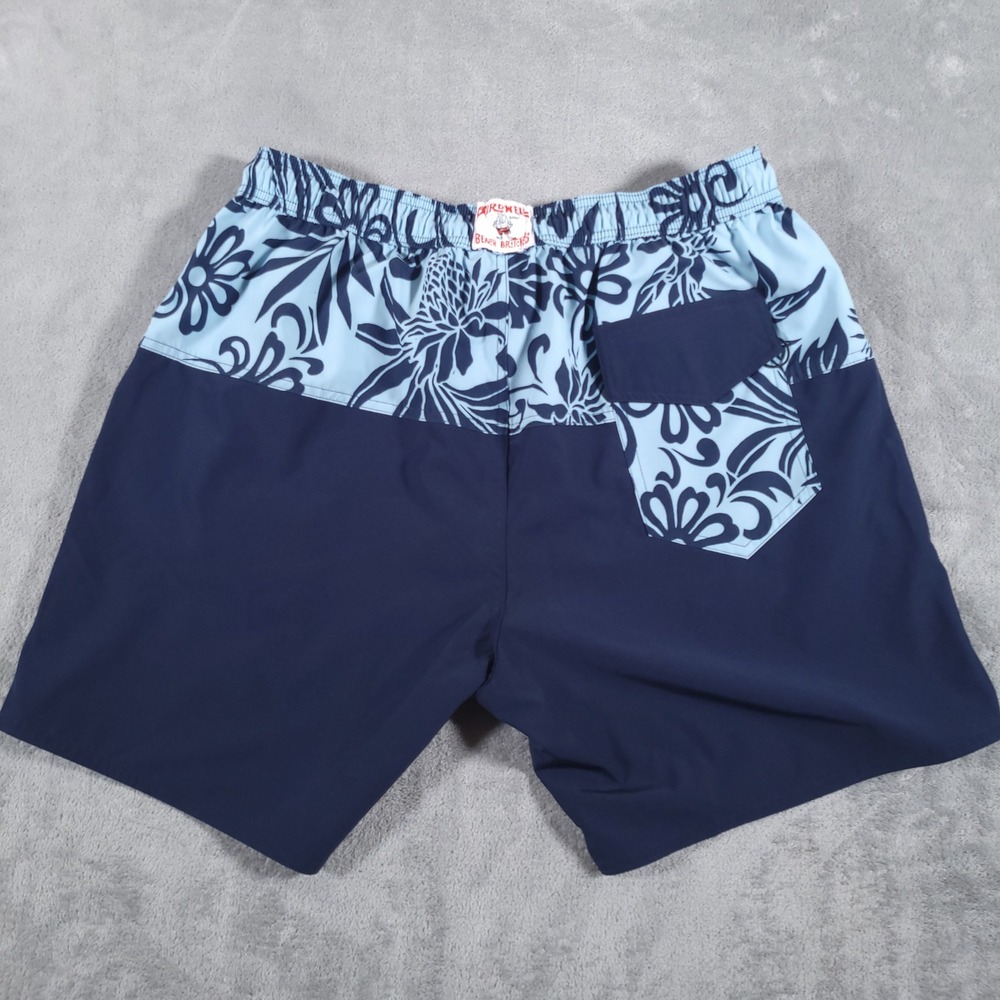 Birdwell Beach Britches Board Shorts Mens XL Blue Floral Tropical Surf Swim - Picture 7 of 8